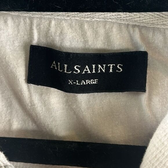 🧥 AllSaints Light Tan Zip-Up Hoodie - Size XL - Picture 3 of 4